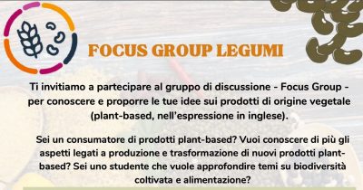 Focus group Living Lab Legumi – 15 ottobre